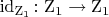 $\rm{id}_{Z_1}\colon Z_1\to Z_1$