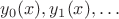 $y_0(x), y_1(x), \ldots$