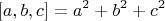 $$НОК[a,b,c]=a^2+b^2+c^2$$