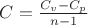 $C=\frac{C_v-C_p} {n-1}$