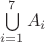 \bigcup\limits_{i=1}^{7}A_{i}