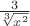 $\frac{3}{\sqrt [3]{x^2}}$