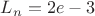 $L_n = 2e - 3$