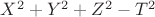 $X^2+Y^2+Z^2-сT^2$