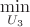 $\min\limits_{U_3}$