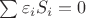 $\sum\varepsilon_iS_i=0$ $\sum\varepsilon_iS_i=0$