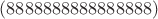 $(8888888888888888)$