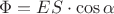 $\Phi = ES\cdot \cos\alpha$