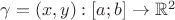 $ \[
\gamma  = (x,y):[a;b] \to \mathbb{R}^2 
\]$