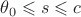 $\theta_0 \leqslant s \leqslant c$