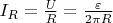 ${I_R} = \frac{U}{R} = \frac{\varepsilon }{{2\pi R}}$