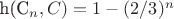 h(С_n, C) = 1-(2/3)^n