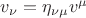 $v_\nu=\eta_{\nu\mu}v^\mu$
