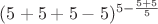 $(5+5+5-5)^{5-\frac{5+5}{5}}$