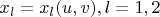 $x_l=x_l(u,v),l=1,2$