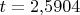 $t=2{,}5904$