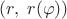 $(r,\;r(\varphi))$