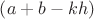 $\left( a+b-kh \right)$