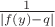 $\frac{1}{|f(y) - q|}$