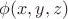 $\phi(x,y,z)$