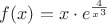 $f(x)=x \cdot e^{\frac 4 {x^3}}$