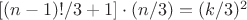 $[(n-1)!/3+1] \cdot (n/3)=(k/3)^2$