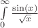 $\int\limits_0^{\infty} \frac{\sin(x)}{\sqrt{x}}$