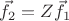 $\vec{f_2} = Z \vec{f_1}$
