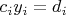 $c_iy_i = d_i$