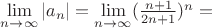 $\lim\limits_{n \to \infty}|a_{n}|=\lim\limits_{n \to \infty}(\frac{n+1}{2n+1})^{n}=$