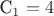 C_1=4