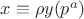 $x \equiv \rho y (p^a)$