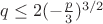 $q \leq 2(-\frac{p}{3})^{3/2}$