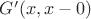 $G&rsquo;(x,x-0)$