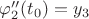 $\varphi''_2(t_0)=y_3$