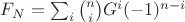 $F_N = \sum_i \binom ni G^i (-1)^{n-i}$