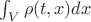 $\int_V\rho(t,x)dx$