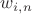 $w_{i,n}$