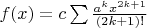 $f(x) = c\sum{a^k x^{2k+1}\over{(2k+1)!}}$
