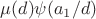 $\mu(d)\psi(a_1/d)$
