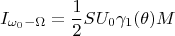 $$I_{\omega_0-\Omega}=\frac 1 2 SU_0\gamma_1(\theta)M$$