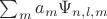 $\sum_m a_m \Psi_{n,l,m}$