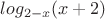 $log_{2-x}(x+2)$