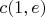 $c(1,e)$