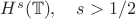$H^s(\mathbb{T}),\quad s>1/2$