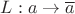$L: a \to \overline{a}$