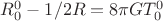 $R_{0}^{0}-1/2R=8{\pi}GT_{0}^{0}$