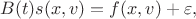 $$
B(t)s(x, v) = f(x, v) + \varepsilon,
$$