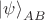 ${\left| \psi \right\rangle _{AB}}$ ${\left| \psi \right\rangle _{AB}}$