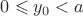 $0\leqslant y_0<a$